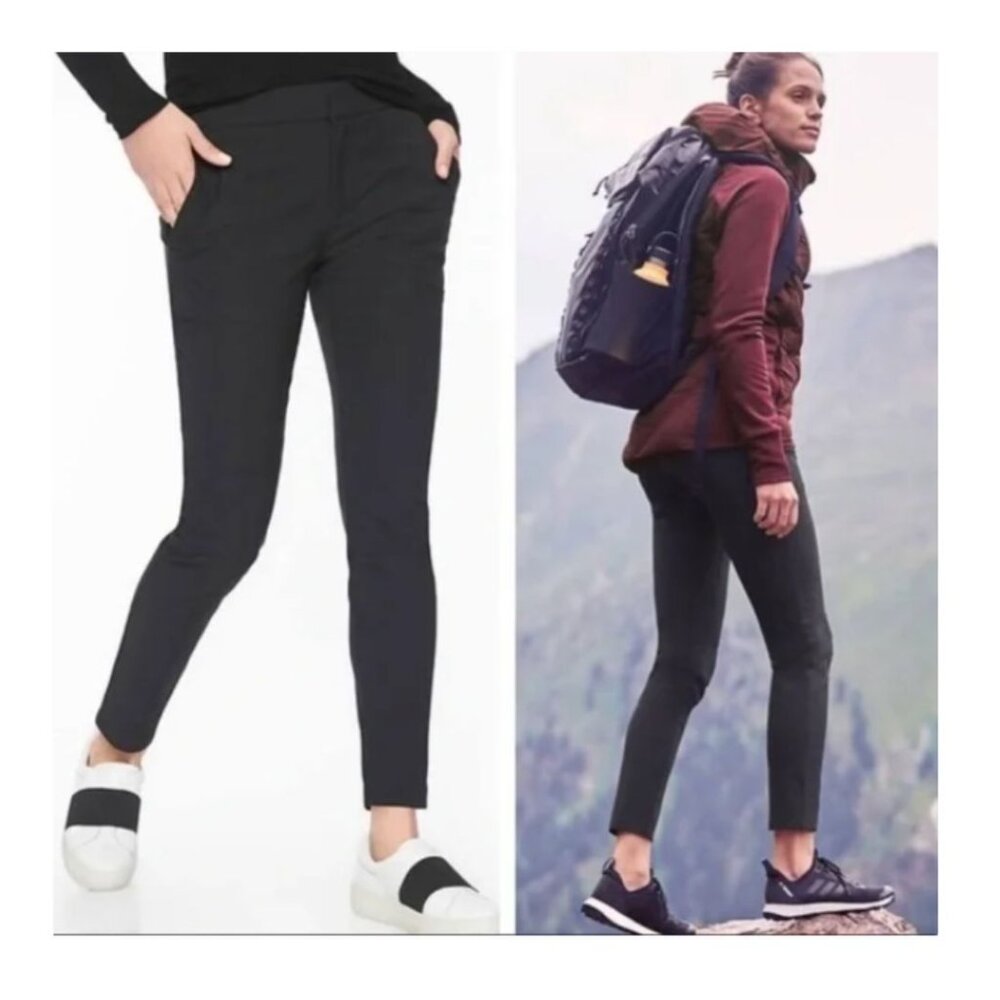 Athleta Black Wander Stash Skinny Pant Size‎ M